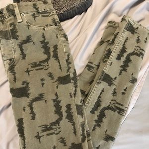 Army green Free People jeans